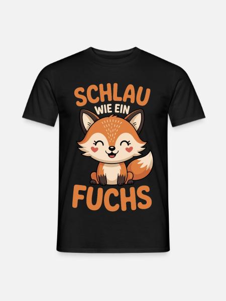 Schlau Wie Ein Fuchs Humor - Männer T-Shirt - Schwarz