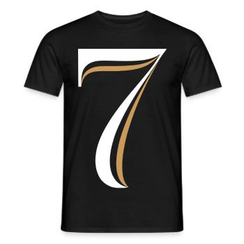 Funny Group 7 67 Meme Halloween Costume - Men's T-Shirt - black - Front - AI Model Male 178 light (178cm)