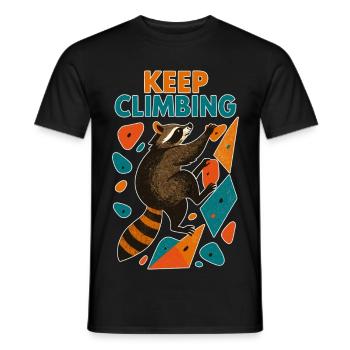 Bloc Raton laveur continue d’escalader Motivation - T-shirt homme - noir - Devant - AI Model Male 178 light (178cm)