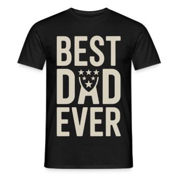 Best Dad Ever T-Shirt – Geschenk für Vater & Papa - Männer T-Shirt - Schwarz - Vorne - AI Model Male 178 light (178cm)