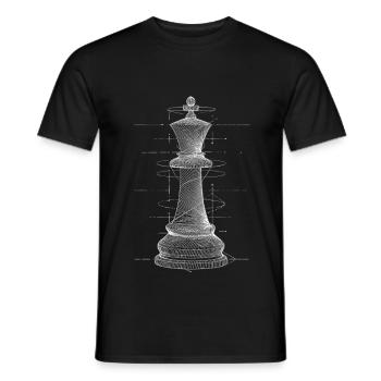 Queen Chess - Men's T-Shirt - black - Front - AI Model Male 178 light (178cm)