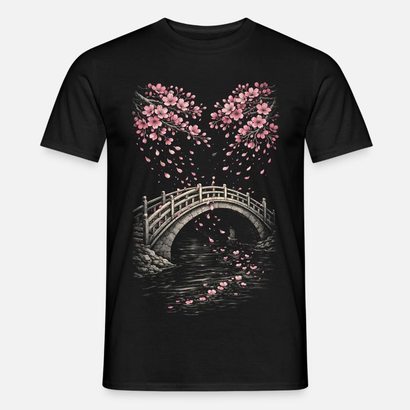 Kirschblüten Sakura Kirschblüte - Männer T-Shirt - Schwarz