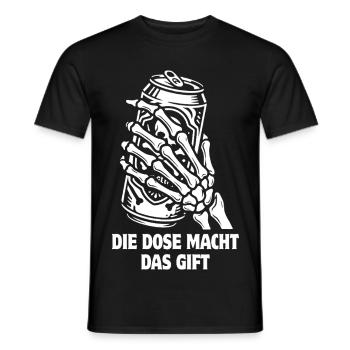 Bier - Die Dose macht das Gift | Wortspiel - Männer T-Shirt - Schwarz - Vorne - AI Model Male 178 light (178cm)