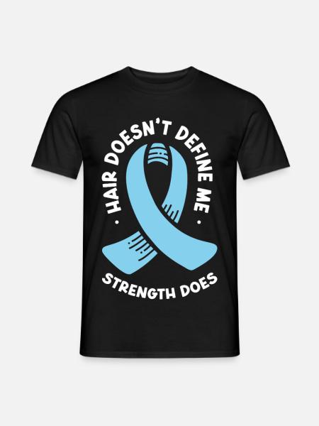 Stärke statt Haare - Selbstbewusste Botschaft - Männer T-Shirt - Schwarz