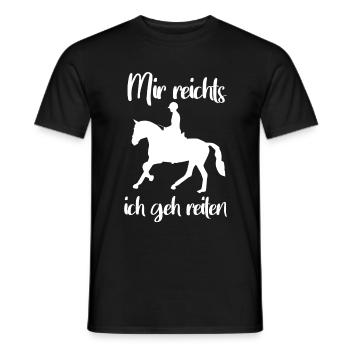 Assez pour moi je fais de l'équitation - équitation - - T-shirt homme - noir - Devant - AI Model Male 178 light (178cm)