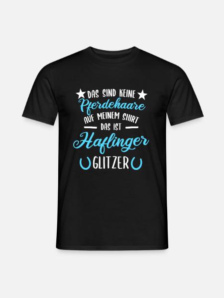 Haflinger Pferdehaare - Pferde Reit Motiv Lustiger - Männer T-Shirt - Schwarz