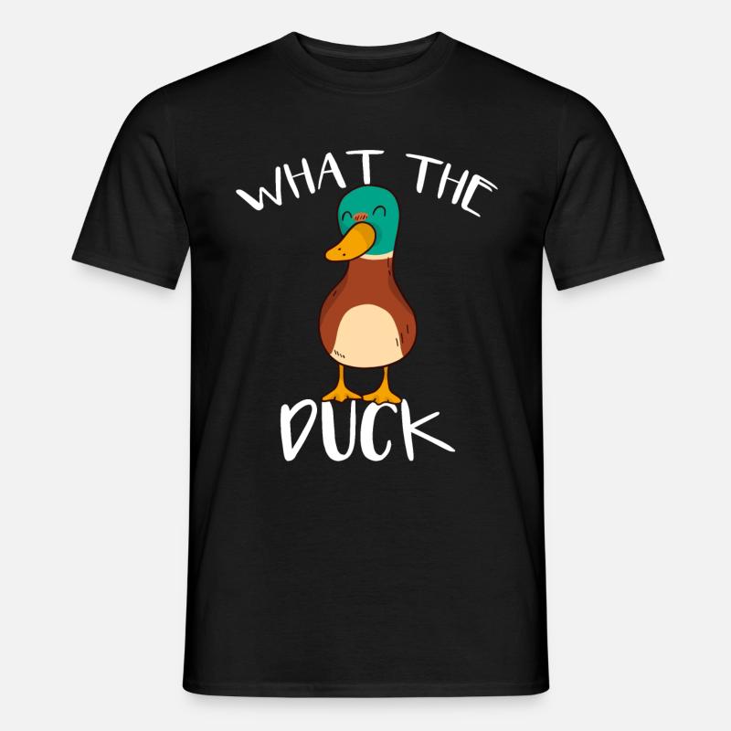 What The Duck - Grappig gezegde - Grappige eend - Heren T-shirt - zwart