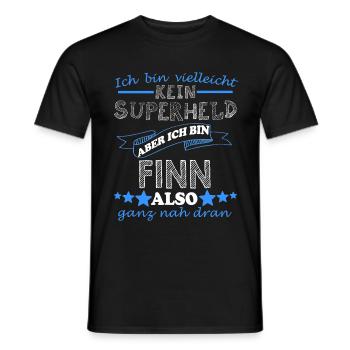 Finn Vorname Schriftzug Geschenk Männer Jungen - Männer T-Shirt - Schwarz - Vorne - AI Model Male 178 light (178cm)