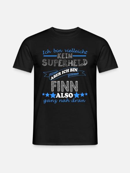 Finn Vorname Schriftzug Geschenk Männer Jungen - Männer T-Shirt - Schwarz