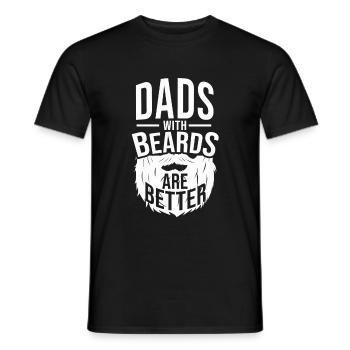 Bester Papa Vater Bart Geschenk - Männer T-Shirt - Schwarz - Vorne - AI Model Male 178 light (178cm)