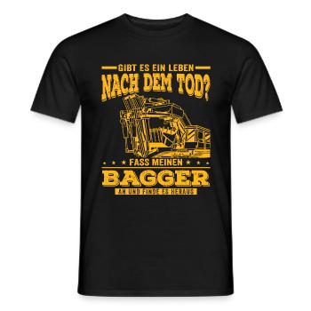 Baggerfahrer Baggern Bagger Baggerführer - Männer T-Shirt - Schwarz - Vorne - AI Model Male 178 light (178cm)