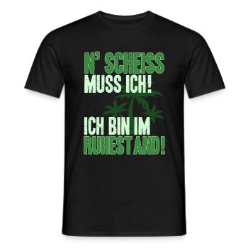 Rentner 2021 Pension Ruhestand Geschenkidee - Männer T-Shirt - Schwarz - Vorne - AI Model Male 178 light (178cm)