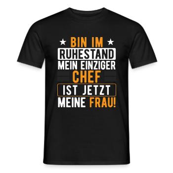 Rentner Pension Ruhestand Geschenk Mann Pensionist - Männer T-Shirt - Schwarz - Vorne - AI Model Male 178 light (178cm)