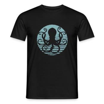 Oktopus Kraken Tintenfisch Meer Ozean - Männer T-Shirt - Schwarz - Vorne - AI Model Male 178 light (178cm)