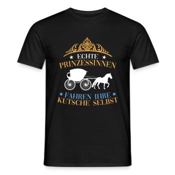 Kutscherin Kutschieren Kutscher Pferdekutsche - Männer T-Shirt - Schwarz - Vorne - AI Model Male 178 light (178cm)