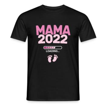 Mama 2022 Loading - Werdender Mütter Baby Mutter - - Männer T-Shirt - Schwarz - Vorne - AI Model Male 178 light (178cm)
