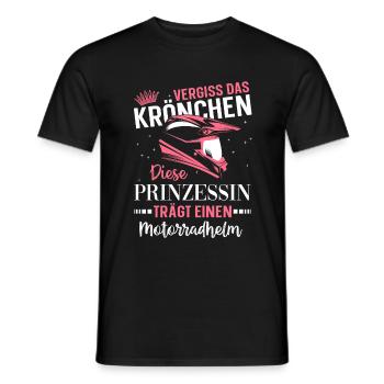 motorrad Fahrerin Motorbike Spruch Frauen Damen - Männer T-Shirt - Schwarz - Vorne - AI Model Male 178 light (178cm)