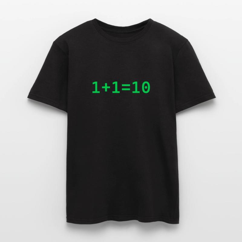 1 + 1 = 10 Binär Code Informatik Programmierer Männer T-Shirt