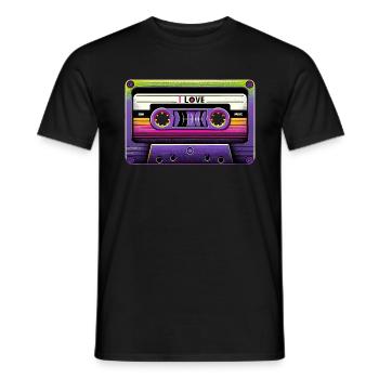 Neon Retro Mixtape - Männer T-Shirt - Schwarz - Vorne - AI Model Male 178 light (178cm)