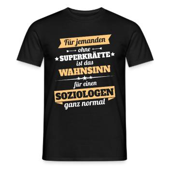 Soziologe Held - Männer T-Shirt - Schwarz - Vorne - AI Model Male 178 light (178cm)