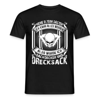 Dachdecker - Männer T-Shirt - Schwarz - Vorne - AI Model Male 178 light (178cm)