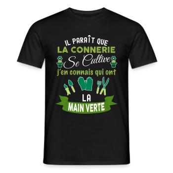Humour connerie, blague drôle - T-shirt homme - noir - Devant - AI Model Male 178 light (178cm)