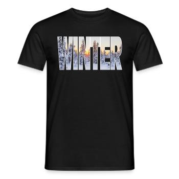 Hiver - T-shirt homme - noir - Devant - AI Model Male 178 light (178cm)
