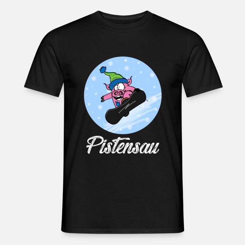 Pisten-Poops - Männer T-Shirt - Schwarz