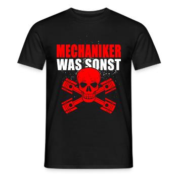 Mechaniker was sonst - Männer T-Shirt - Schwarz - Vorne - AI Model Male 178 light (178cm)