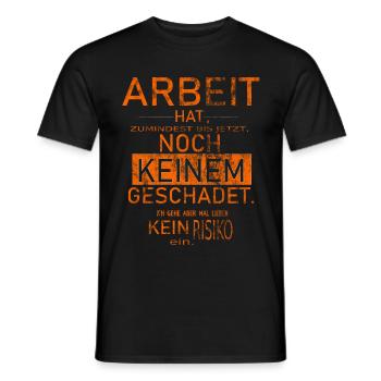 Spruch Arbeit Büro - Männer T-Shirt - Schwarz - Vorne - AI Model Male 178 light (178cm)