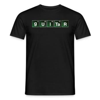 Guitar Bad Periodic Table Guitar Shirt - Men's T-Shirt - black - Front - AI Model Male 178 light (178cm)