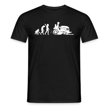 Evolution Rasenmähen Mähen Rasentraktor Rasenmäher - Männer T-Shirt - Schwarz - Vorne - AI Model Male 178 light (178cm)