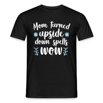 Maman à l’envers sort wow - T-shirt homme - noir - Devant - AI Model Male 178 light (178cm)