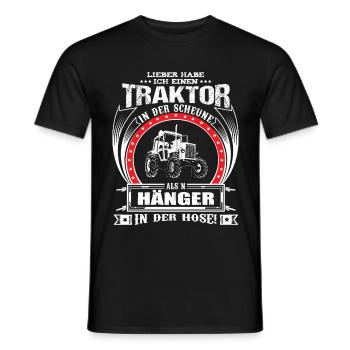 I HAVE A TRACTOR IN THE BARN - Men's T-Shirt - black - Front - AI Model Male 178 light (178cm)