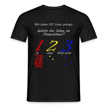 Gehoert der Islam zu Deutschland? Pro Islam - Männer T-Shirt - Schwarz - Vorne - AI Model Male 178 light (178cm)