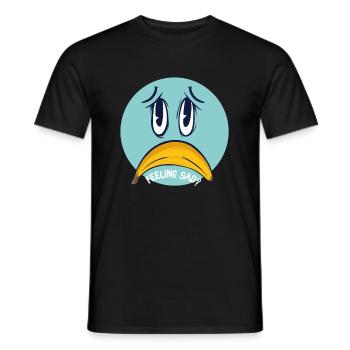 Bananen-Geschenk, das trauriges Gesichtshemd glaubt - Männer T-Shirt - Schwarz - Vorne - AI Model Male 178 light (178cm)