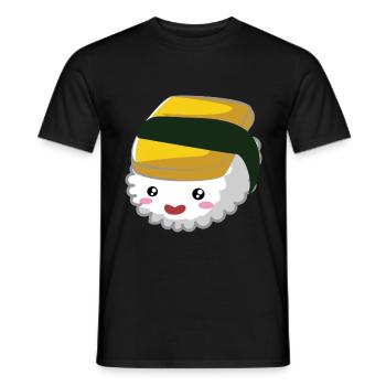 sushi6Zeichenflaeche 1 - Männer T-Shirt - Schwarz - Vorne - AI Model Male 178 light (178cm)