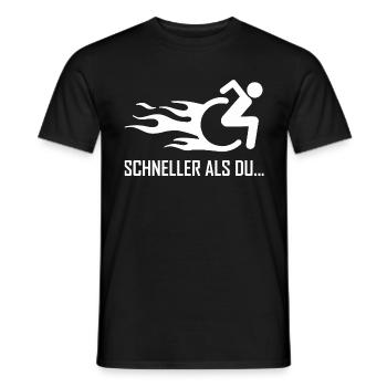 Behinderung Rolli Rollstuhl Handicap Humor - Männer T-Shirt - Schwarz - Vorne - AI Model Male 178 light (178cm)