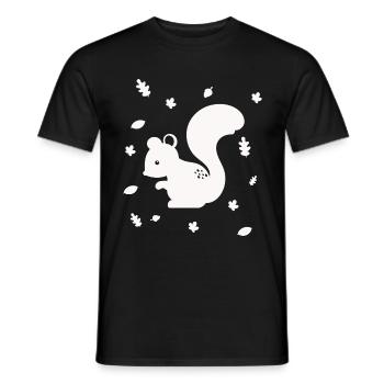 Squirrel - Chipmunk - Forest animal - Nature - Men's T-Shirt - black - Front - AI Model Male 178 light (178cm)