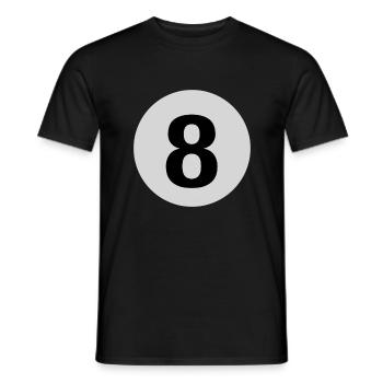 Billiard 8 Ball Pool - Männer T-Shirt - Schwarz - Vorne - AI Model Male 178 light (178cm)