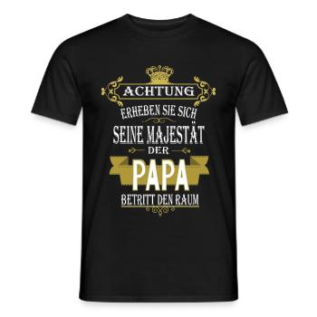 Vater Vatertag Papa daddy Geschenk Sprüche - Männer T-Shirt - Schwarz - Vorne - AI Model Male 178 light (178cm)