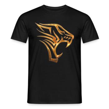 Tribal Tiger - T-shirt homme - noir - Devant - AI Model Male 178 light (178cm)