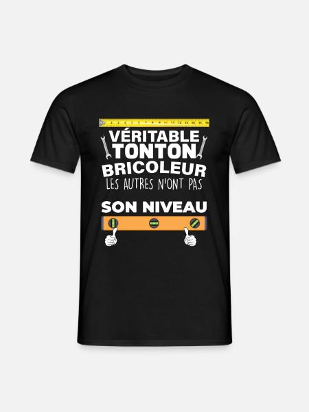 Tonton bricoleur humour citaiton pour mon oncle - T-shirt homme - noir