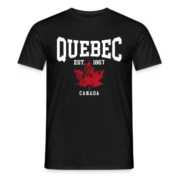 Quebec - Männer T-Shirt - Schwarz - Vorne - AI Model Male 178 light (178cm)