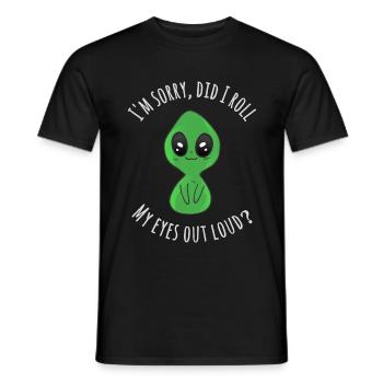Désolé, j’ai roulé des yeux bruyamment - T-shirt homme - noir - Devant - AI Model Male 178 light (178cm)