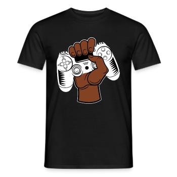 Gaming Controller - Männer T-Shirt - Schwarz - Vorne - AI Model Male 178 light (178cm)