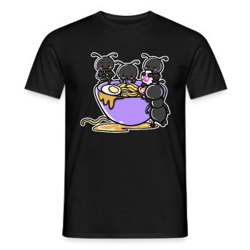 Süße Ameisen essen Ramen Suppe - Männer T-Shirt - Schwarz - Vorne - AI Model Male 178 light (178cm)