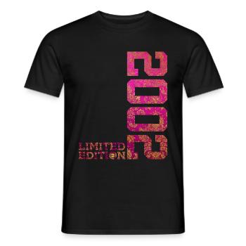 24E ANNIVERSAIRE ÉDITION LIMITÉE ROSE 2002 - T-shirt homme - noir - Devant - AI Model Male 178 light (178cm)