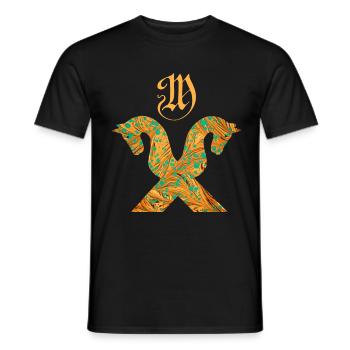 pferdegiebel e 95 m - Männer T-Shirt - Schwarz - Vorne - AI Model Male 178 light (178cm)