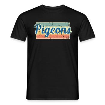 Pigeons pigeon - Men's T-Shirt - black - Front - AI Model Male 178 light (178cm)